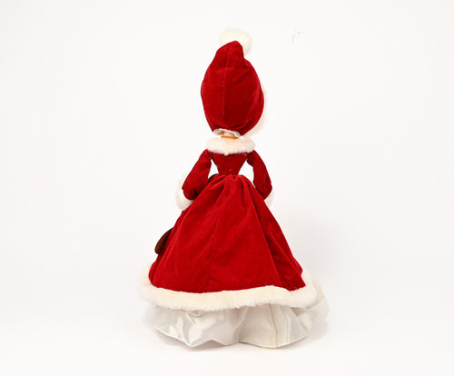 Vintage 1977 ARTMARK Victorian Red Coat Big Eyed Boudoir Doll