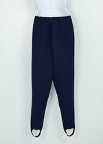 Vintage 80s Dark Blue BLAIR Elastic Waist Stirrup Pants - 12P