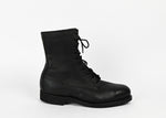 Vintage Black 1987 ADDISON SHOE COMP. 10 Hole Military Combat Boots - 9 XW