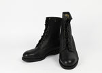 Vintage Black 1987 ADDISON SHOE COMP. 10 Hole Military Combat Boots - 9 XW