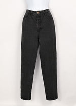 Vintage 90s Black MIMI High Waisted Straight Leg Denim Jeans - 11