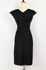 RARE Vintage 50s Black & White Lace THEO OF CALIFORNIA "Career Girl" Formal Dress