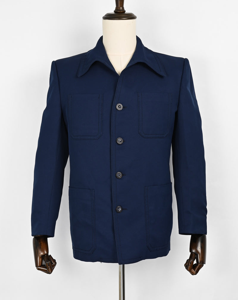Vintage 70s/80s Dark Blue DONCASTER Polyester Blazer Jacket