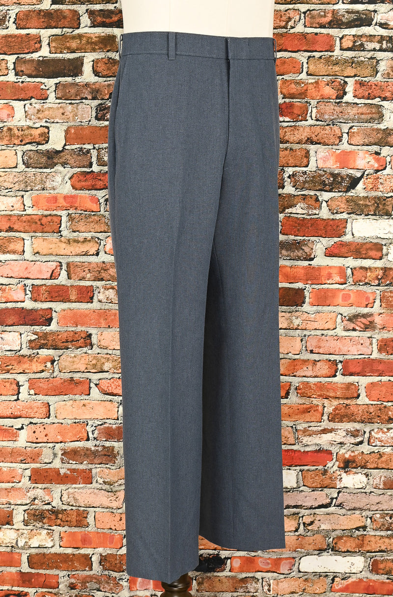 Vintage 70s/80s Greyish Blue LEVI'S Action Slacks Polyester Dress Pants