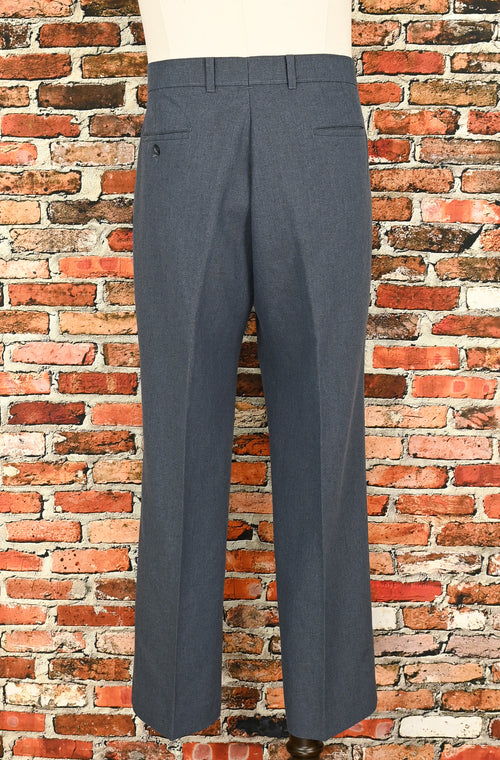 Vintage 70s/80s Greyish Blue LEVI'S Action Slacks Polyester Dress Pants