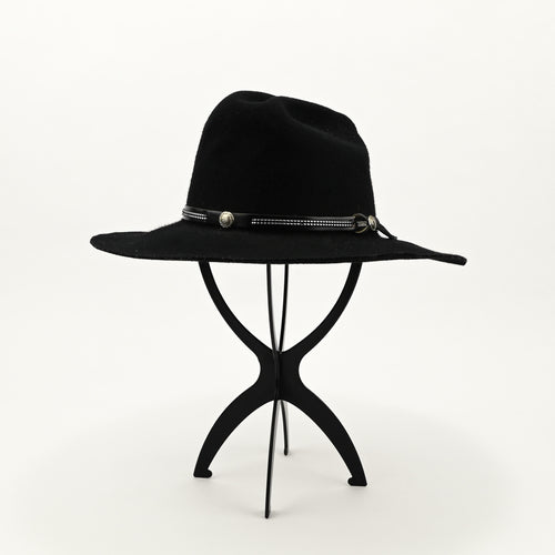 Vintage Black Wool EDDY BROS "Rogo II Western Cowboy Hat - 7-1/4