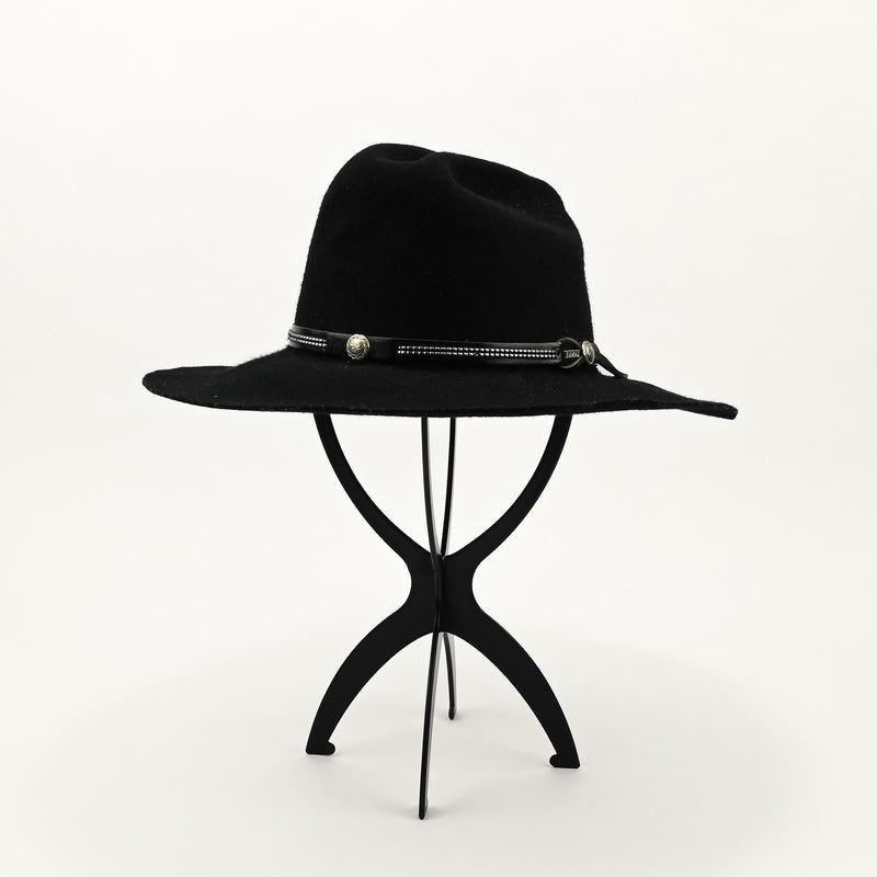 Vintage Black Wool EDDY BROS "Rogo II Western Cowboy Hat - 7-1/4