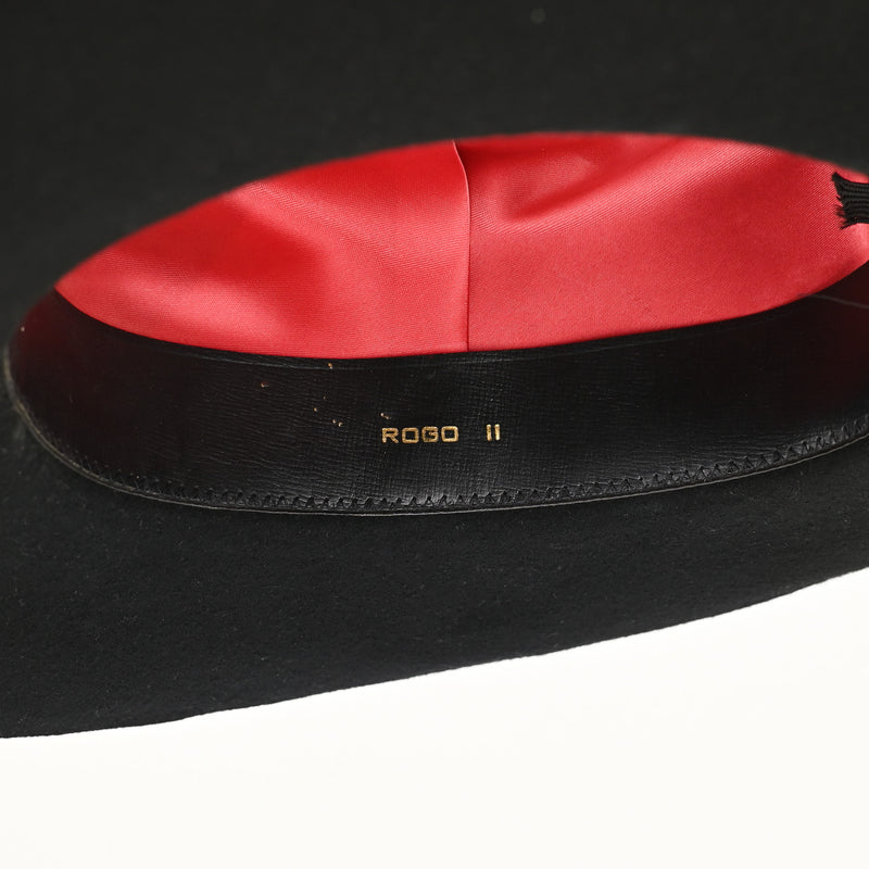 Vintage Black Wool EDDY BROS "Rogo II Western Cowboy Hat - 7-1/4