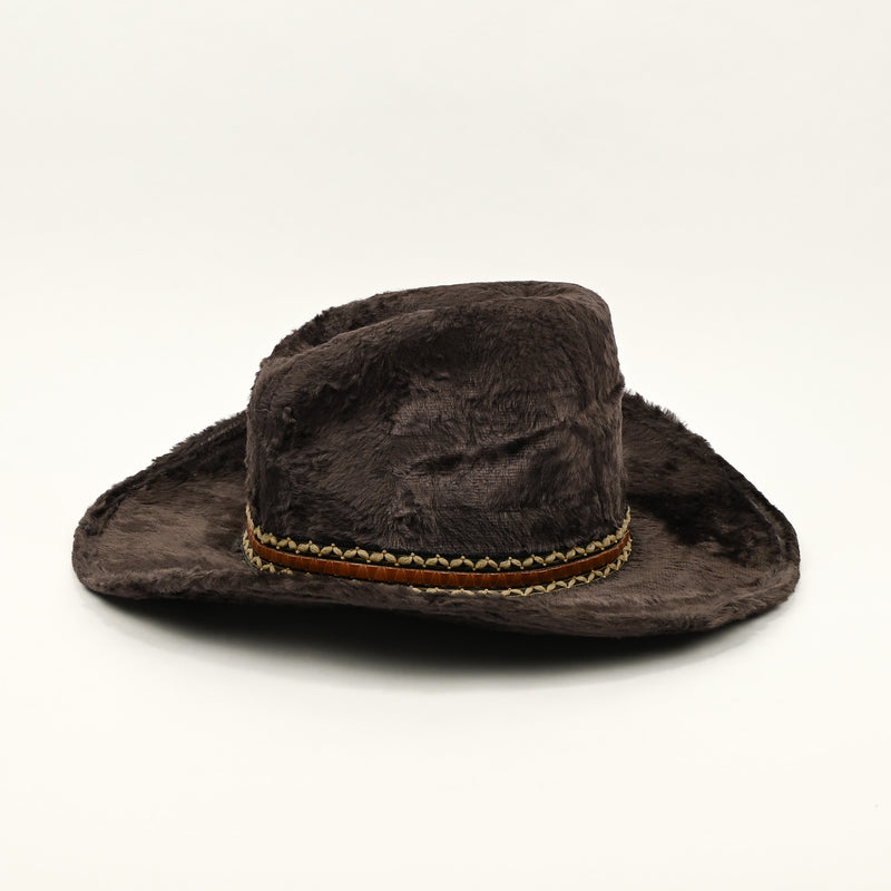 Vintage Greyish Brown Faux Fur ROCKMOUNT RANCHWEAR Custom Fitted Cowboy Hat - 17 Medium