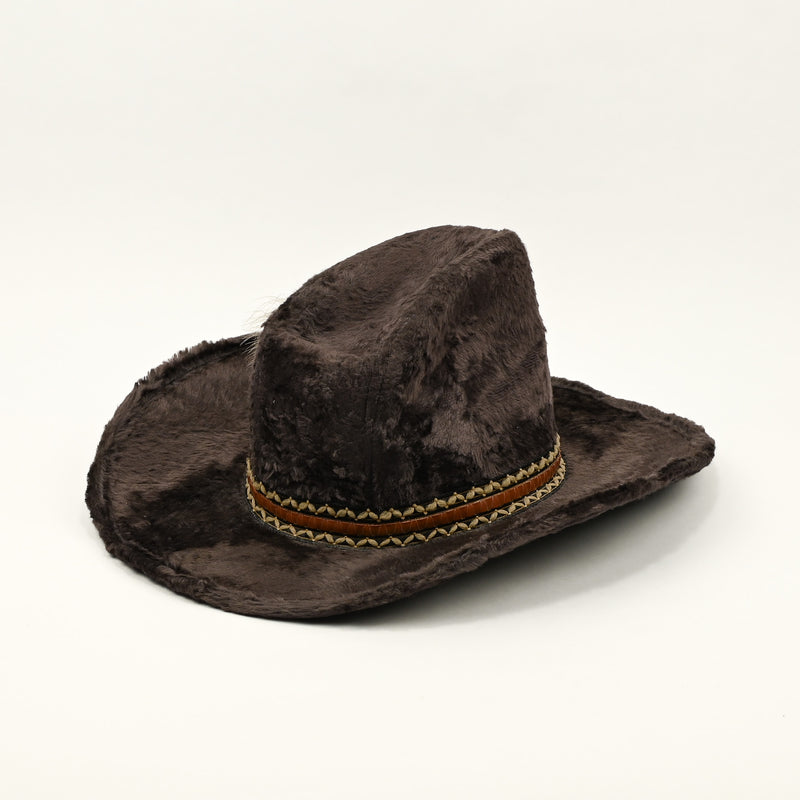 Vintage Greyish Brown Faux Fur ROCKMOUNT RANCHWEAR Custom Fitted Cowboy Hat - 17 Medium