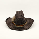 Vintage Greyish Brown Faux Fur ROCKMOUNT RANCHWEAR Custom Fitted Cowboy Hat - 17 Medium