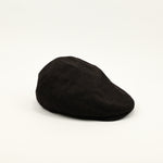 Dark Brown Chevron Wool BAILEY OF CALIFORNIA Newsboy Scally Cap - Small