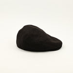Dark Brown Chevron Wool BAILEY OF CALIFORNIA Newsboy Scally Cap - Small
