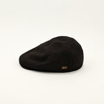 Dark Brown Chevron Wool BAILEY OF CALIFORNIA Newsboy Scally Cap - Small