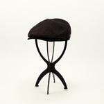 Dark Brown Chevron Wool BAILEY OF CALIFORNIA Newsboy Scally Cap - Small