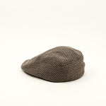 Beige & Brown Chevron Textured Wool BAILEY OF CALIFORNIA Newsboy Scally Cap