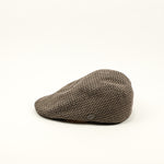 Beige & Brown Chevron Textured Wool BAILEY OF CALIFORNIA Newsboy Scally Cap