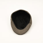Beige & Brown Chevron Textured Wool BAILEY OF CALIFORNIA Newsboy Scally Cap
