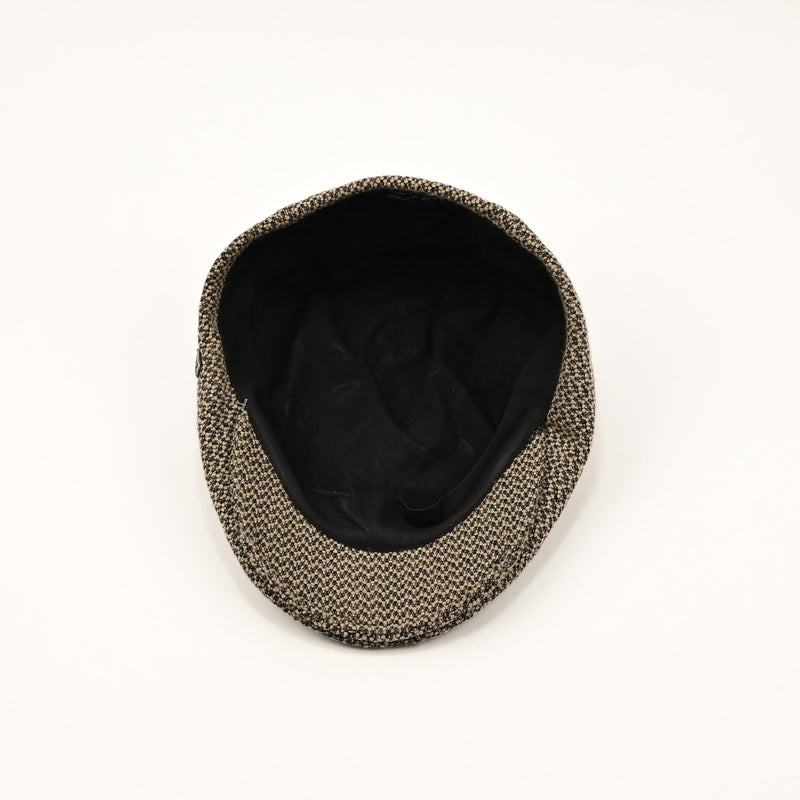 Beige & Brown Chevron Textured Wool BAILEY OF CALIFORNIA Newsboy Scally Cap