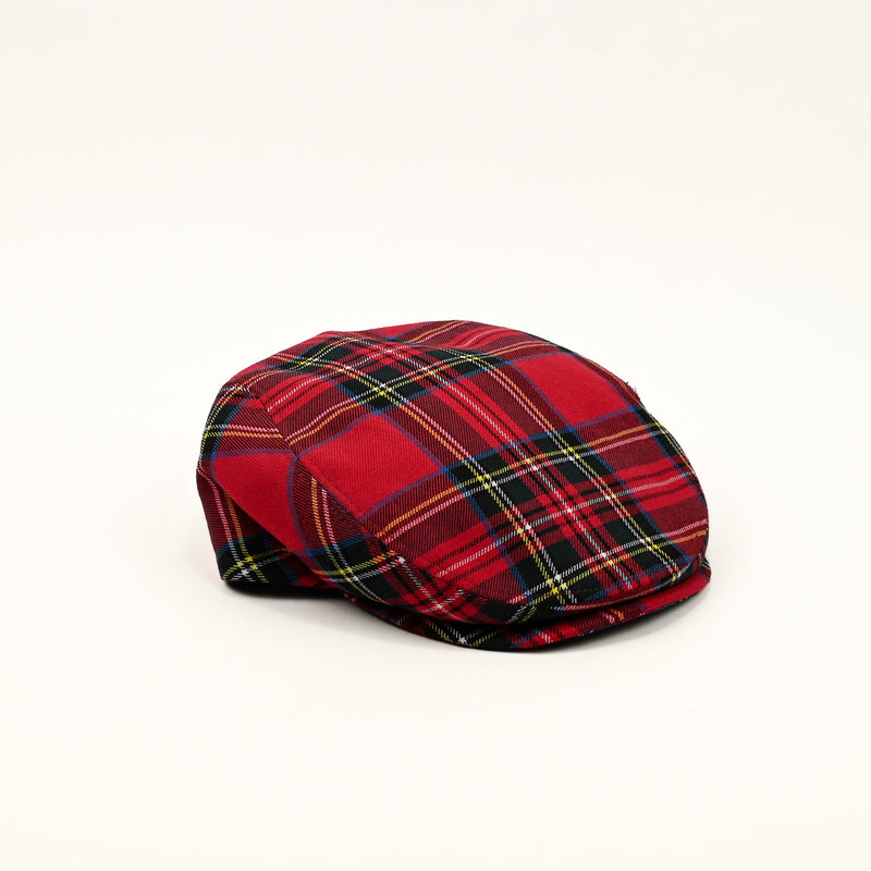 NWT - Red Plaid LIPODO Newsboy Scally Cap