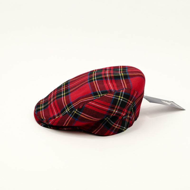 NWT - Red Plaid LIPODO Newsboy Scally Cap