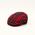 NWT - Red Plaid LIPODO Newsboy Scally Cap