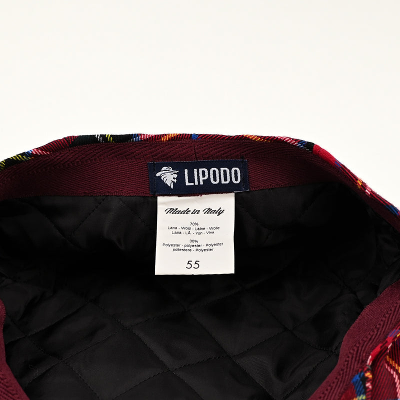 NWT - Red Plaid LIPODO Newsboy Scally Cap