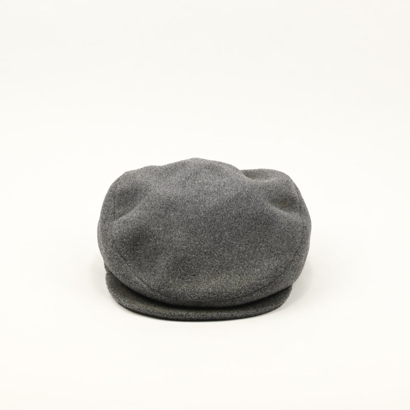 Vintage 80s Grey Wool Adjustable Buckle Back Newsboy Scally Cap - Medium 7-7-1/8