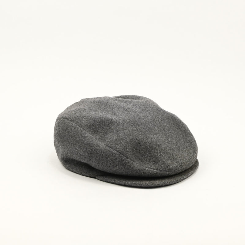 Vintage 80s Grey Wool Adjustable Buckle Back Newsboy Scally Cap - Medium 7-7-1/8