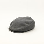 Vintage 80s Grey Wool Adjustable Buckle Back Newsboy Scally Cap - Medium 7-7-1/8