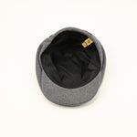 Vintage 80s Grey Wool Adjustable Buckle Back Newsboy Scally Cap - Medium 7-7-1/8