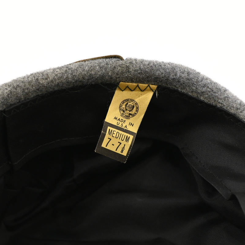 Vintage 80s Grey Wool Adjustable Buckle Back Newsboy Scally Cap - Medium 7-7-1/8
