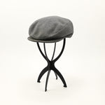 Vintage 80s Grey Wool Adjustable Buckle Back Newsboy Scally Cap - Medium 7-7-1/8