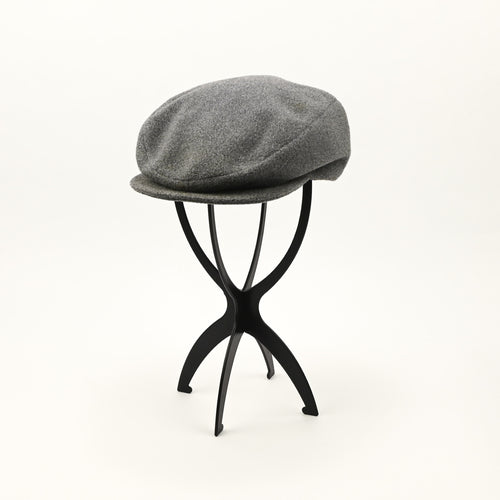 Vintage 80s Grey Wool Adjustable Buckle Back Newsboy Scally Cap - Medium 7-7-1/8