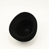 Vintage 40s/50s Black Wool LANCASTER Asymmetrical Brimmed Hat w/ Feather Accent
