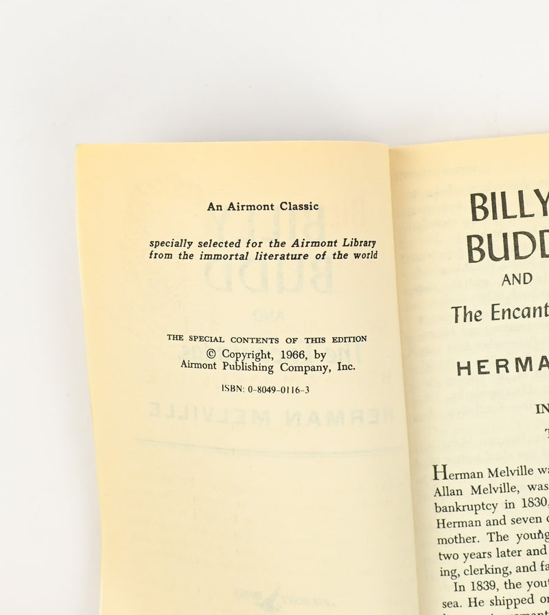1966 Edition - BILLY BUD AND THE ENCANTADAS - Herman Melville - Paperback Book