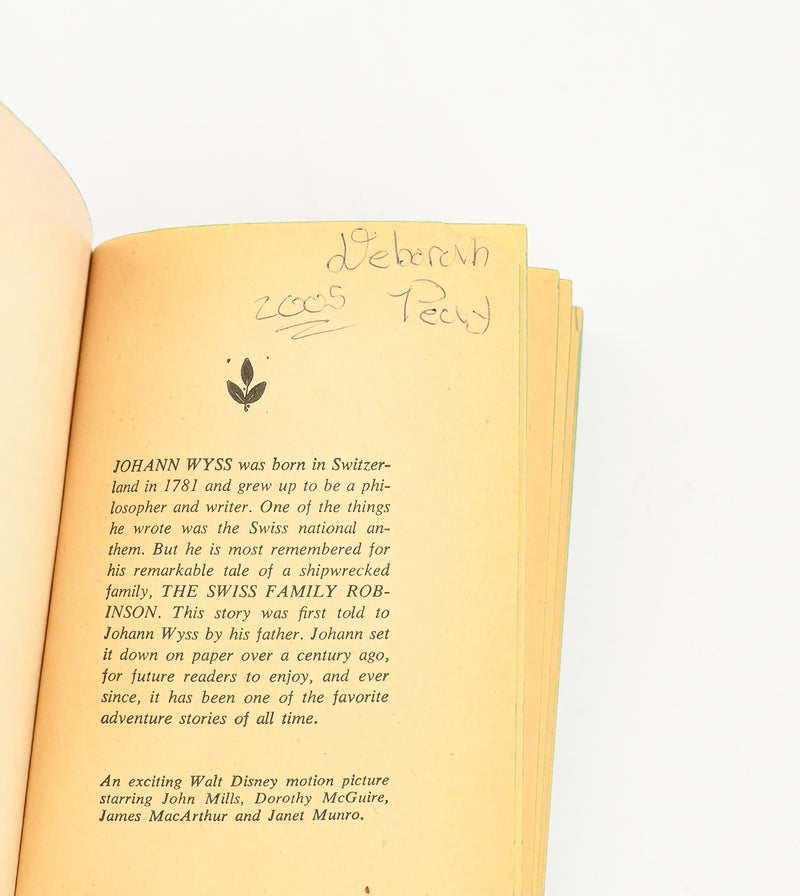 1960 1st Dell Printing - THE SWISS FAMILY ROBINSON - Johann Wyss - Paperback Book