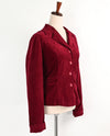 Vintage 90s Burgundy Red Corduroy NEW YORK COLLECTION Blazer Jacket - L
