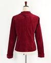Vintage 90s Burgundy Red Corduroy NEW YORK COLLECTION Blazer Jacket - L