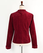 Vintage 90s Burgundy Red Corduroy NEW YORK COLLECTION Blazer Jacket - L