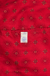 Vintage 70's Red Geometric Print JONATHAN LOGAN Button Up Prairie Dress w/ 3/4 Sleeves