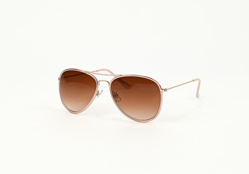Pink & Champagne HALSTON Aviator Sunglasses