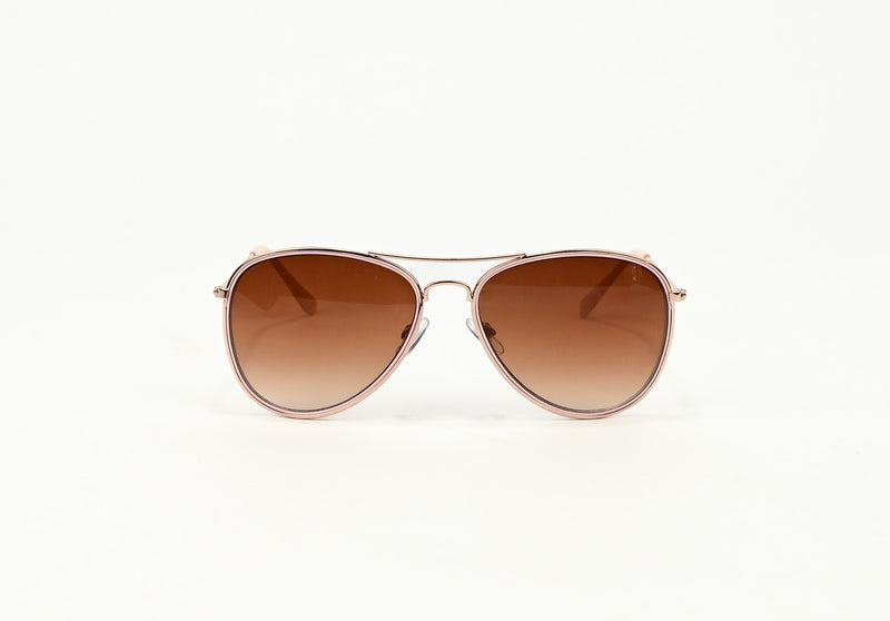 Pink & Champagne HALSTON Aviator Sunglasses