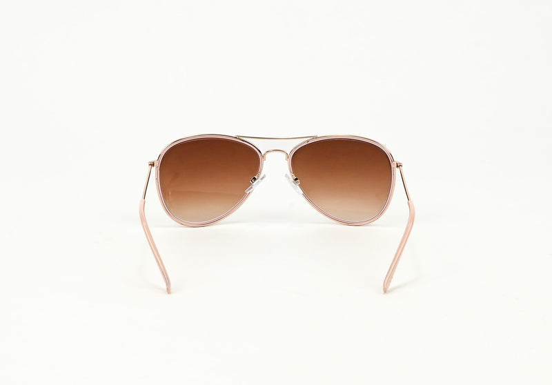 Pink & Champagne HALSTON Aviator Sunglasses