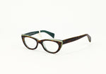 NWT - Green & Brown MORGENTHAL FREDERICS "Ingrid" Cat Eye Glasses
