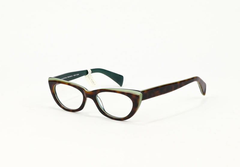 NWT - Green & Brown MORGENTHAL FREDERICS "Ingrid" Cat Eye Glasses