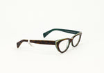 NWT - Green & Brown MORGENTHAL FREDERICS "Ingrid" Cat Eye Glasses
