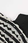 RARE Vintage 50s Black & White Lace THEO OF CALIFORNIA "Career Girl" Formal Dress