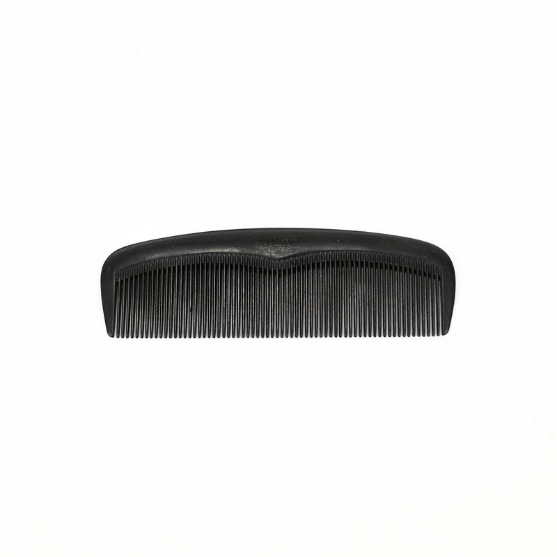 Vintage 50s/60s Black 4-5/8" Comb & Red Case VULCO Pocket Comb Set