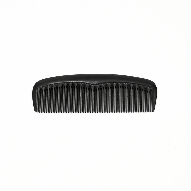 Vintage 50s/60s Black 4-5/8" Comb & Red Case VULCO Pocket Comb Set